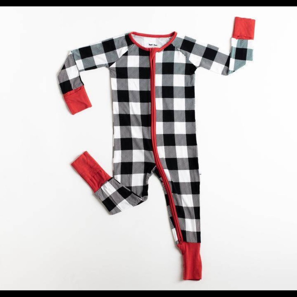 Little Sleepies Buffalo Plaid Zippy 6-12 Months